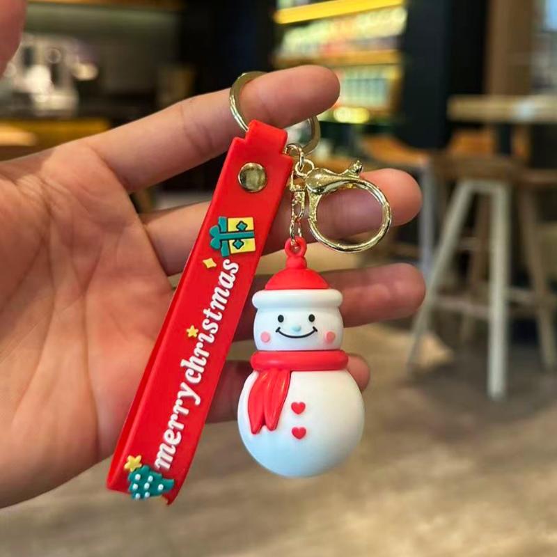 Cartoon Weihnachten Schlüsselanhänger Niedlicher Weihnachtsmann Elch Weihnachtsbaum Schlüsselanhänger Rucksack Anhänger Dekoration Zubehör Jahresgeschenke