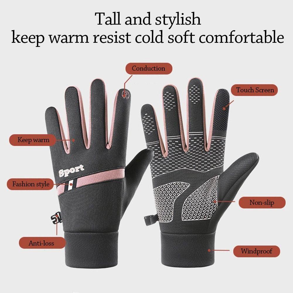 Nonslip Touchscreen Mitten Lining Fleece Cycling Gloves Fashion Winter Gloves  Outdoor