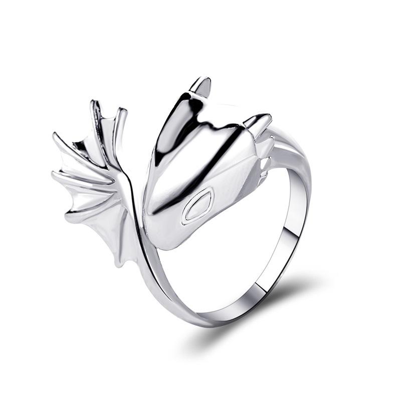 Retro Baby Dragon Adjustable Open Ring For Men Women Punk Gothic Edgy  Alloy Unisex Trendy Accessories Halloween Gift