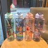 With Straws Water Bottle 800M Sports Cup Creative Water Sippy Cup  Outdoor Travel