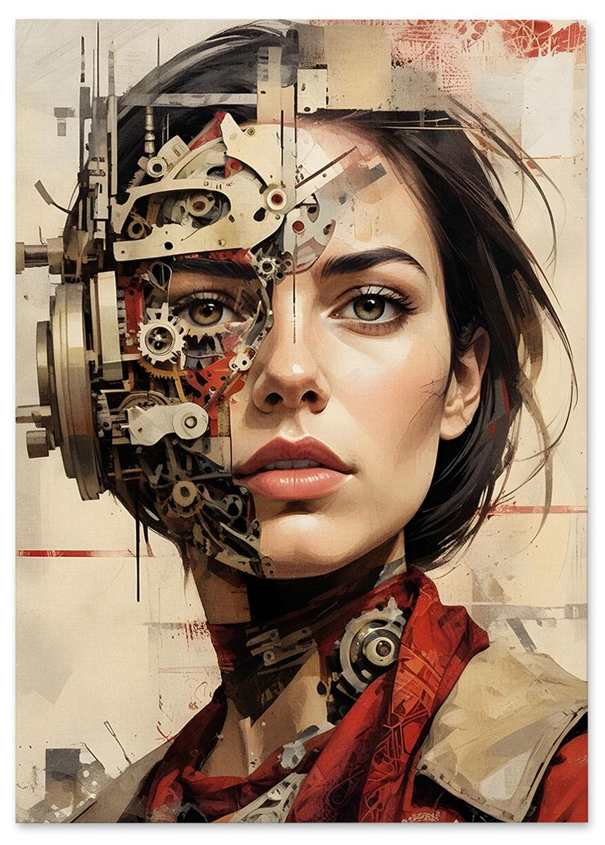 

Obraz na płótnie portret maszyna 50x70 cm