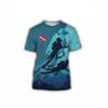2024 new 3d printing T-shirt unisex diving art casual sweatshirt crew neck street top