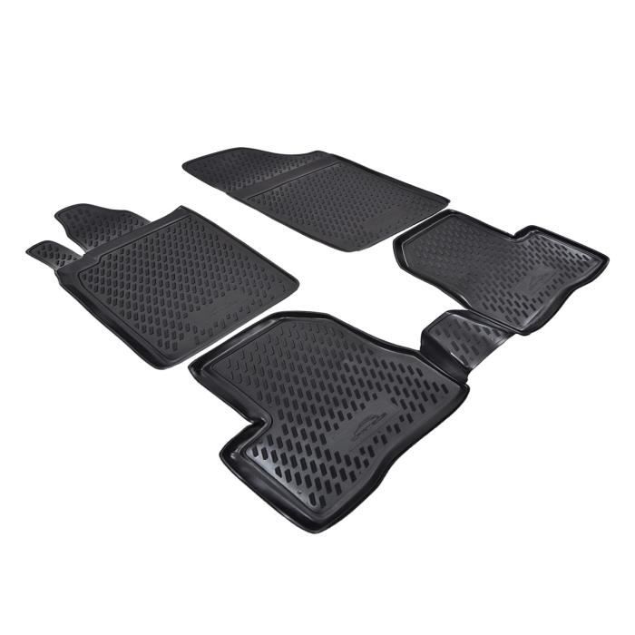 Tapis De Sol En Caoutchouc 3D Exclusive - J&J AUTOMOTIVE - Peugeot 206/206+ - Noir - Sur Mesure - Antidérapant