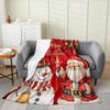 Santa Claus Flannel Blankets,Cute Snowman Fleece Blanket,Kids Girls Boys Adult Merry Christmas Fuzzy Blankets Happy New Year