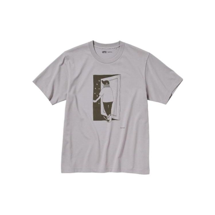 UNIQLO Cartoon Anime Print Crew Neck Short Sleeve T-Shirt Unisex Tops 458408-03
