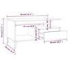 VidaXL Coffee Table White 90x49x45 Cm Engineered Wood