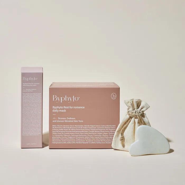 [Byphyto] Byphyto All-in-one Home Care 3-piece Set (Pull-out Mask Pack, Ampoule Cream, Gua Sha)