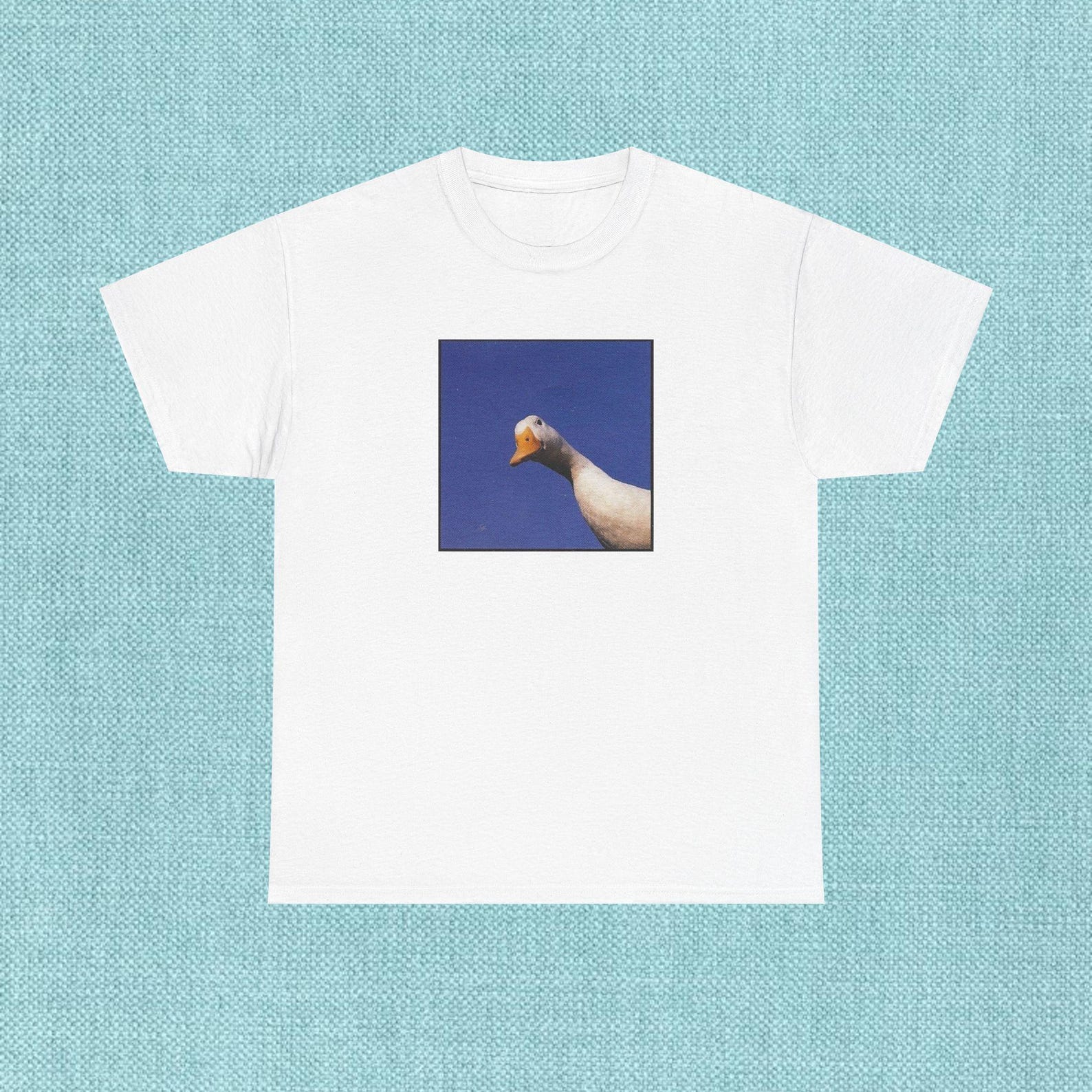 Whimsical Goose Unisex Heavy Cotton Tee, Funny Animal Shirt, Casual Wear, Gift for Nature Lovers, Unique Graphic Tee XL