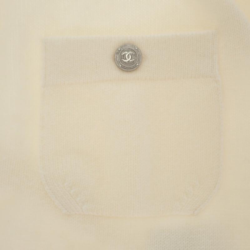 Chanel P43016K04343_AW005 34 Cardigan White Cashmere Women