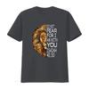 Womens Christian Religious Bible Verse Sayings Lion Fear Scripture T Shirt Black 2XL Vintage Washed Designer Clothes Slightly