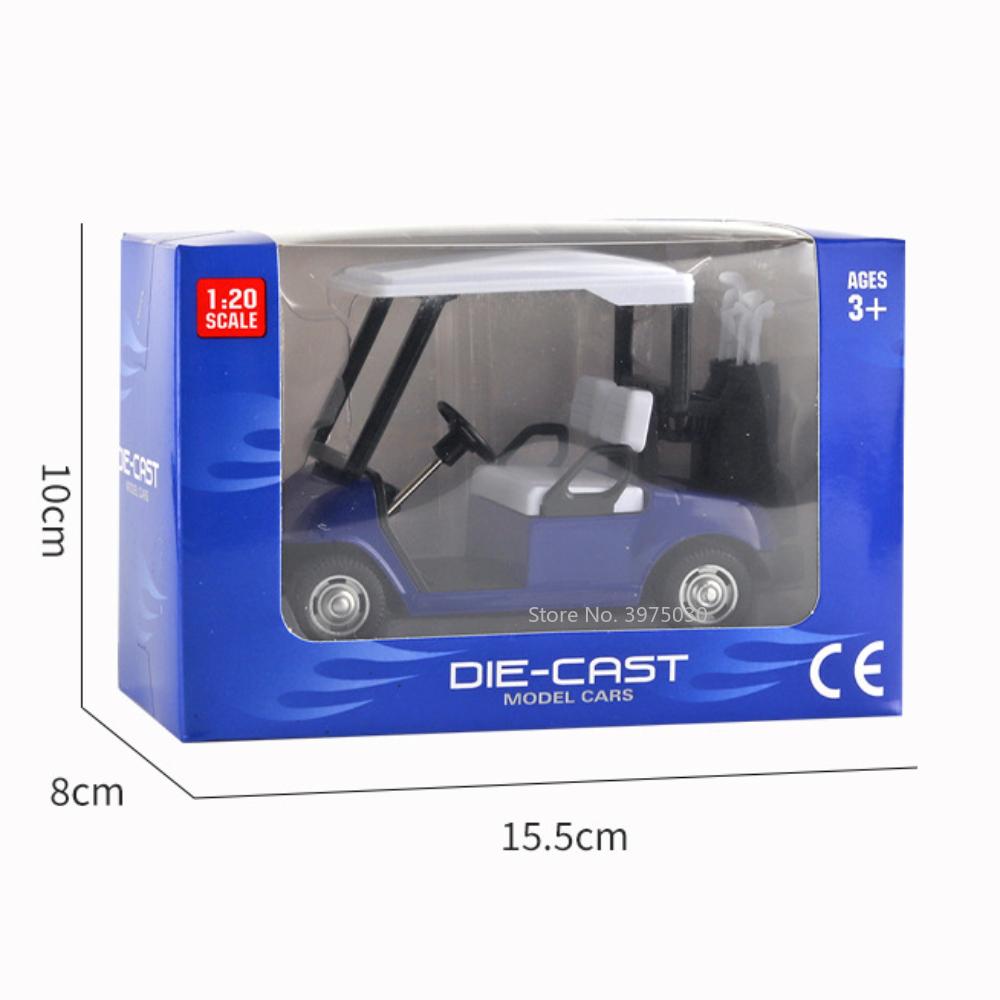 Modello di Golf Cart in Lega Scala 1/20 Giocattoli Modello di Auto in Metallo Diecast Alta Simulazione Veicolo Giocattolo a Retrazione Collezione Regalo di Compleanno per Ragazzo