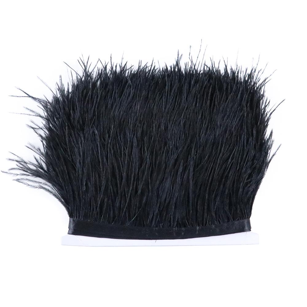 1 Meter Natürlicher Straußenfederbesatz 8-10CM Hochzeitsfeierkleid DIY Nähzubehör Schmuckverarbeitung Band Plumas Handwerk