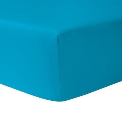 Fitted Sheet 200 X 200 Cm - Turquoise 100% Cotton 57 Threads/cm