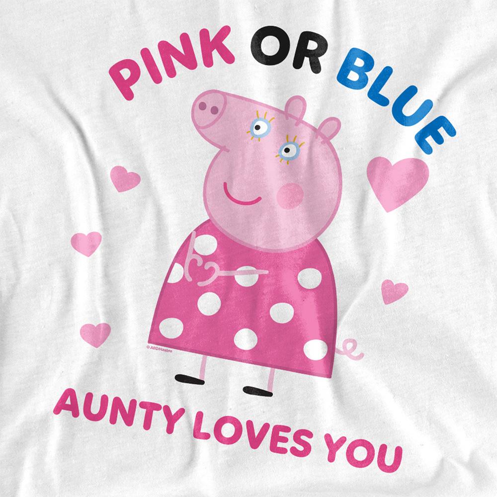 Peppa Pig Womens/Ladies Pink Or Blue Aunty Pig Loves You T-Shirt