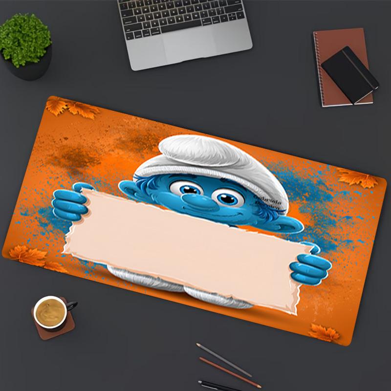 Blue Smurfs Print Mouse Pad, for Keyboard Pad Laptop PC Mat for Office Home Use, Desk Decor, Perfect Birthday Gift for Gamers