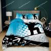 Skateboard Duvet Cover Set Hip Hop Style Bedding Set Colorful Rainbow Tie-Dye Hippie Abstract Graffiti Art Polyester Qulit Cover