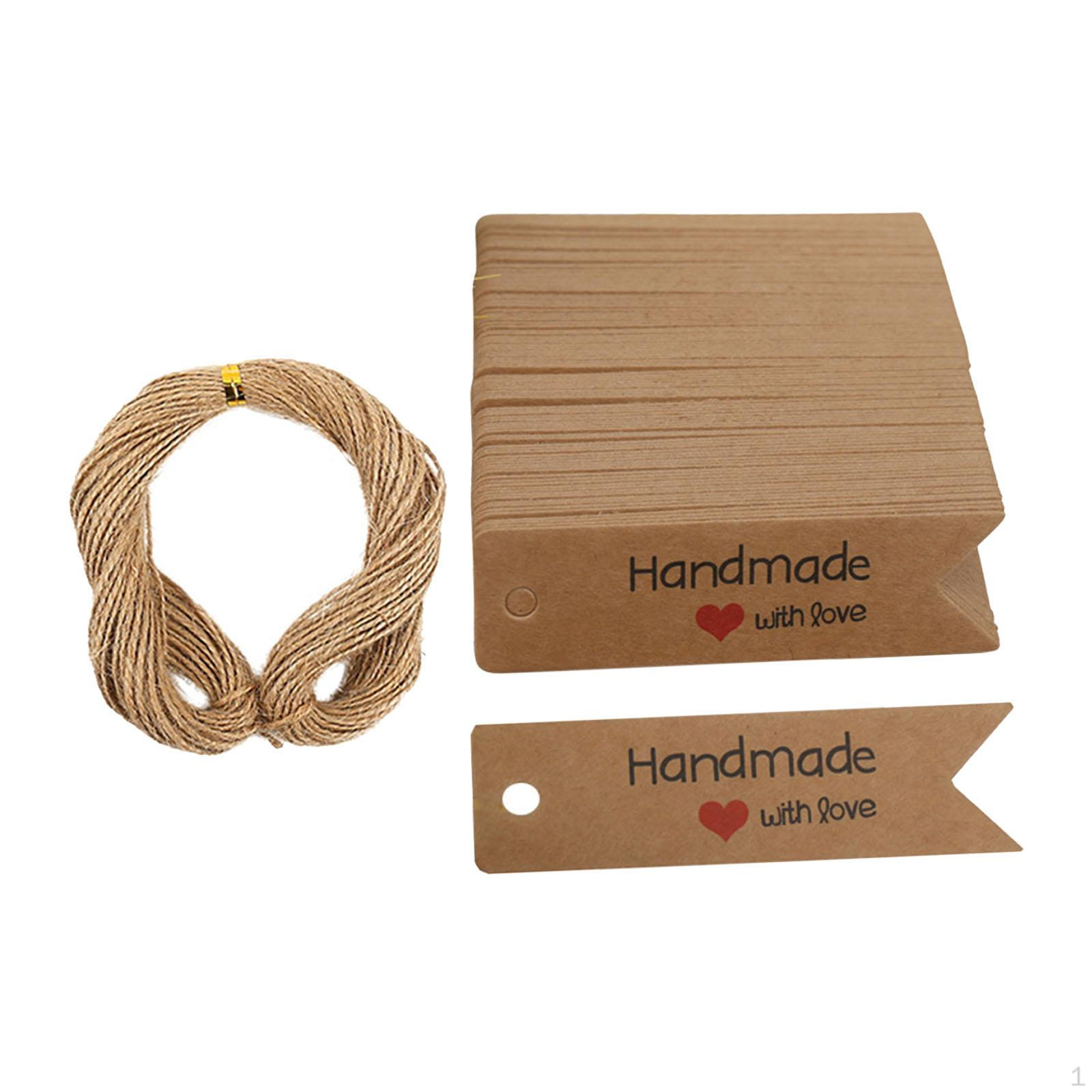 

Упаковка из 100 бирок из крафт-бумаги для проектов «сделай сам» и упаковки подарков