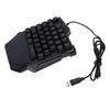 One Handed Gaming Keyboard RGB Backlight 35 Keys Ergonomic USB Portable Wired Gaming Keypad with Wrist Rest
