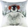 Evans Lichfield Snowy Penguin With Earmuffs Cushion Cover