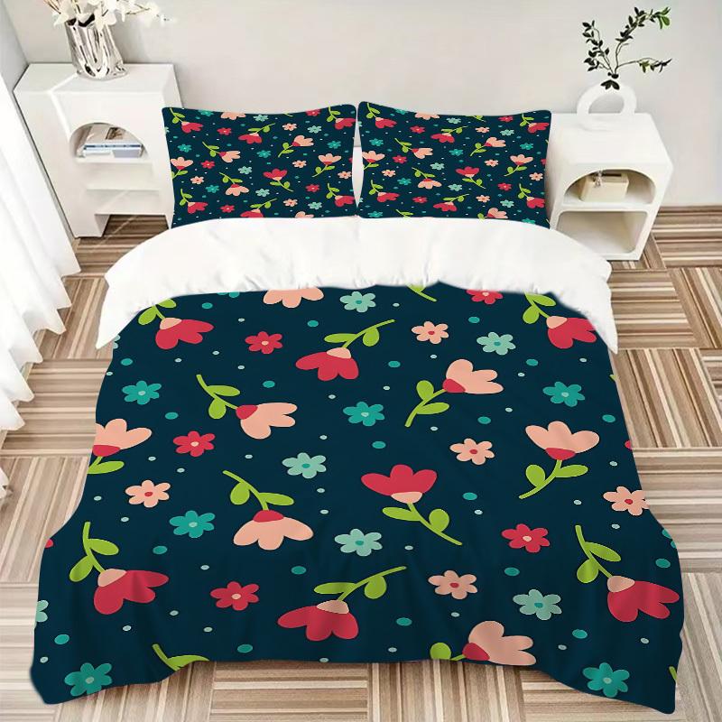 3pcs Floral Pattern Bedding Cover Set, Fashion Classic Popular Print Bedding Set, Soft Comfortable, All Season Use, For Bedroom, Guest Rooma0819135