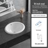 Sandpiper Semi-Recessed Oval Bathroom Basin