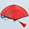 Red Dancing Fan: Classical Chinese Style Folding Fan, Easy-Open Hanfu Accessory