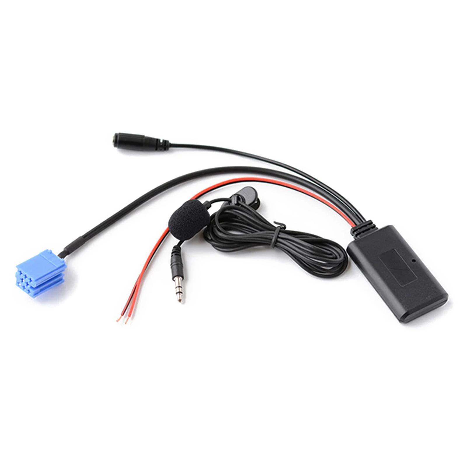 

Автомобильный беспроводной Bluetooth-совместимый AUX аудиоадаптер микрофон для Blaupunkt Radio Замена ISO 8Pin Кабель-адаптер A