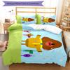 3pcs Hey Duggee Bedding Set Duvet Cover Closure Includes 1 Duvet Cover & 2 Pillowcases, Soft and Comfortable for All Seasons.