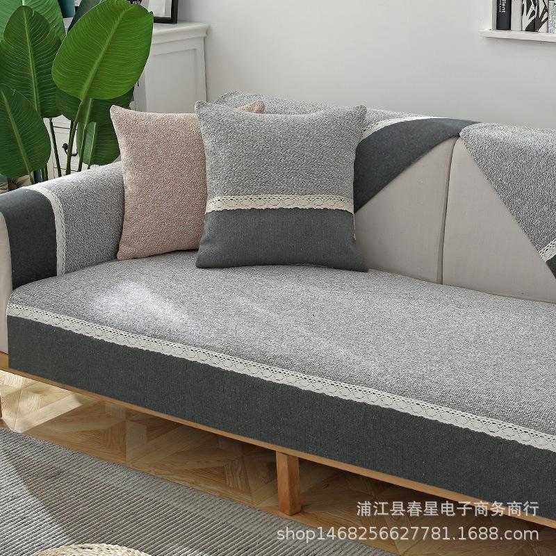 

Тканевая нескользящая диванная подушка Four Seasons, универсальная ткань для гостиной, ремесленные хлопчатобумажные нити, подушки для сиденья дивана 70*70