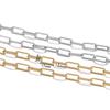 1m Stainless Steel Flat O Shape Chains Handmade Chain for DIY Necklaces Bracelets Bangles Jewelry Gifts Earrings Accessories