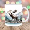 Moose Elk Ceramic Coffee Mark Cup Tea Cup New Year Christmas