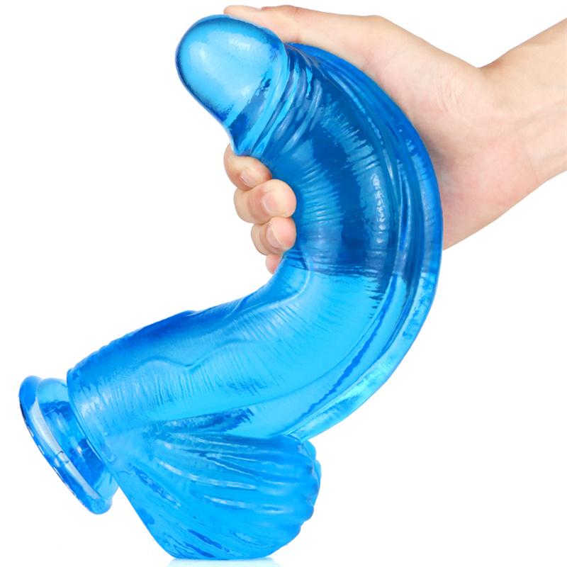 Female Oversized Dildo Color Transparent Simulation Dildo Penis Adult Erotic Sex Products