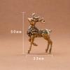 1pc Deer Ornament Deer Statue Miniature Sika Miniature Figurines Solid Brass Tabletop Decoration Deer Sculpture Ornaments