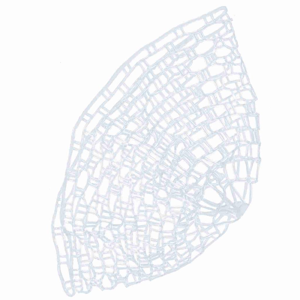 Outdoor Fly Fishing Landing Net Clear Rubber Replacement Mesh Bag(Mudium)