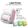 Portable Mini Thermals Printer for Labels Photos and Note Rechargeable Battery No Inks Required Includes 1 Roll Printing Paper