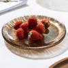 Transparent Glass Fruit Plate Tall Feet Glass Bowl Snack Tray Dessert Plates Fruit Salad Bowl Home Decorative Bowls Dinner Plate