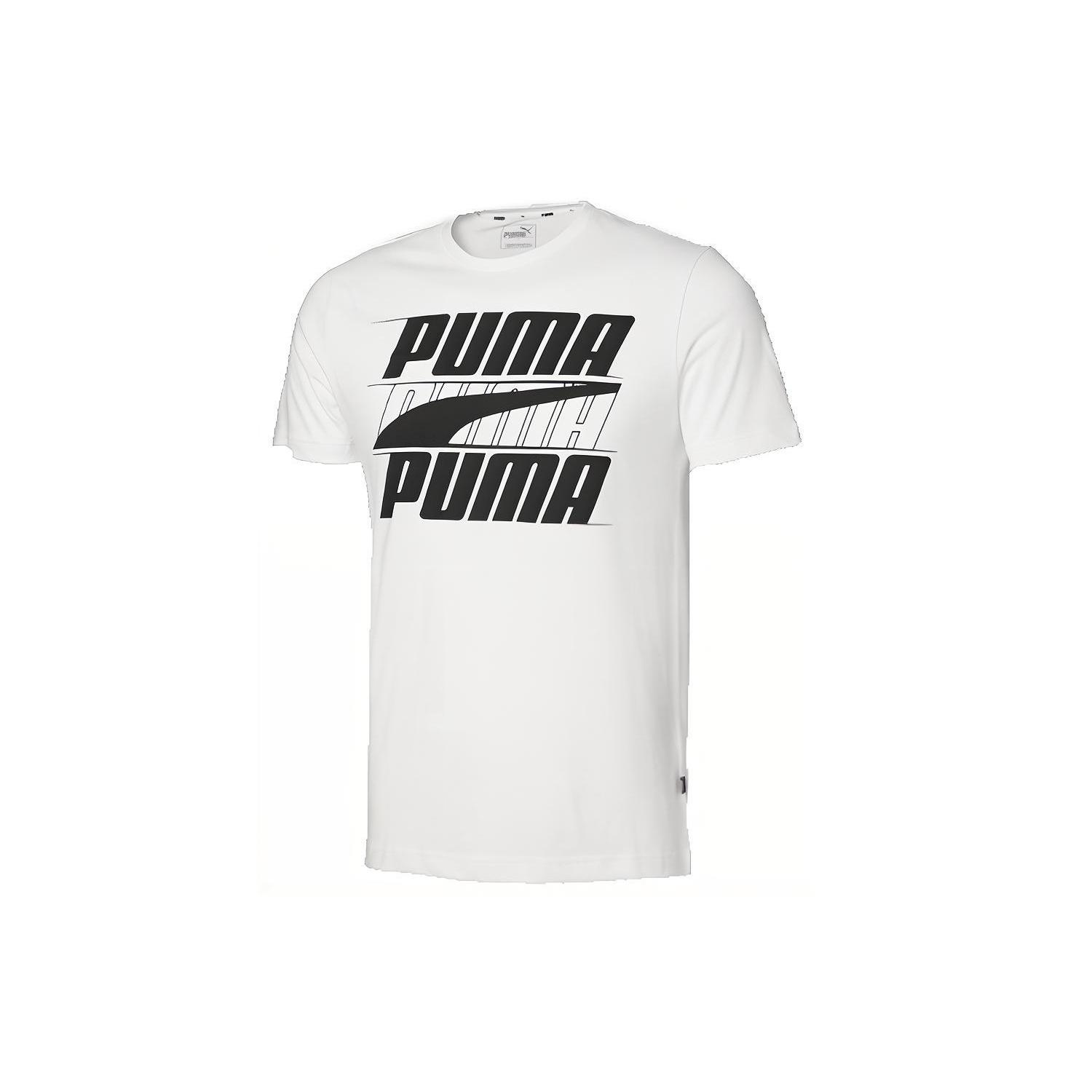 PUMA Round Neck Short Sleeve Rebel Basic White Men s 844137-02 M