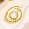 Cross-border wholesale European and American fashion ins personality exaggerated plastic transfer bead necklace female versatile sweet cool collarbone