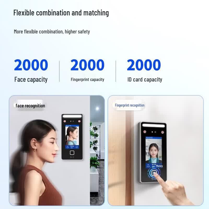 Dynamic Face & Fingerprint Biometric Access Control System CN Plug (adapter Included)