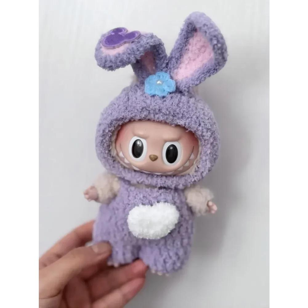 New 17cm Labubu Inventory Cute Fashion Clothing Accessories Labubu Headband Scarf Decoration Bubble Doll Clothing Birthday Gift