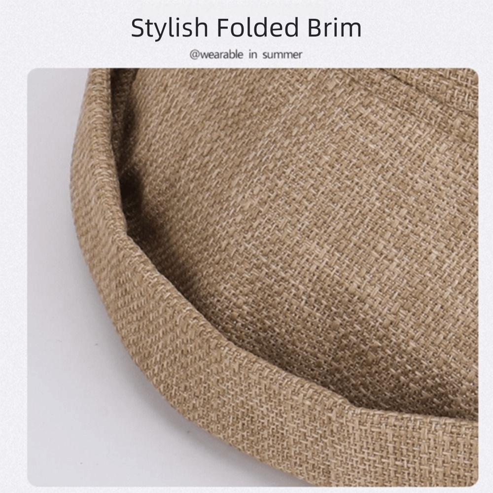 Solid Color Summer Sun Hat Wide Brim Sunshade Hat Fashion Sunscreen Visor Cap  Hiking