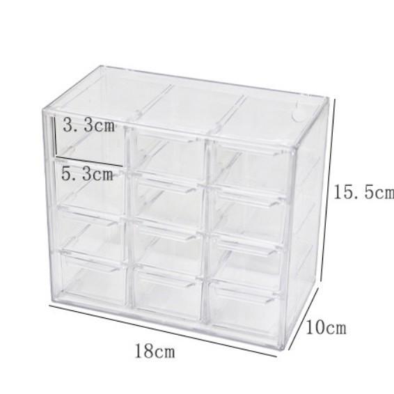 Handgefertigte durchsichtige Schreibtisch-Organizer-Box mit Perlen für Armbänder und lose Perlen