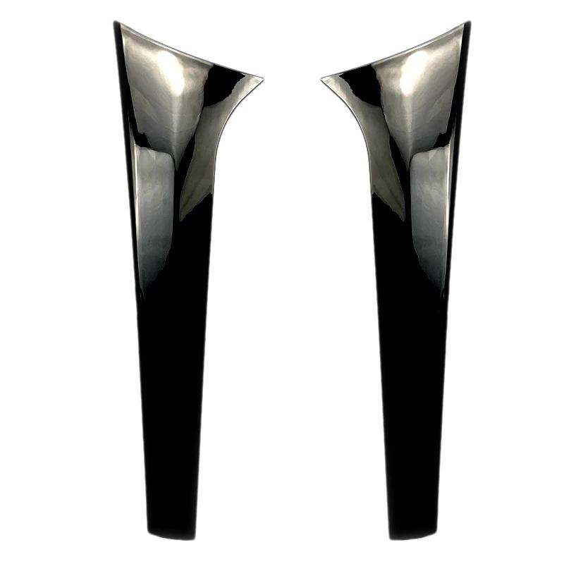 2PCS For Mercedes Benz ML GLE Class W166 2012-2018 ABS Bright Black Car Rear Window Spoiler Side Wing Cover
