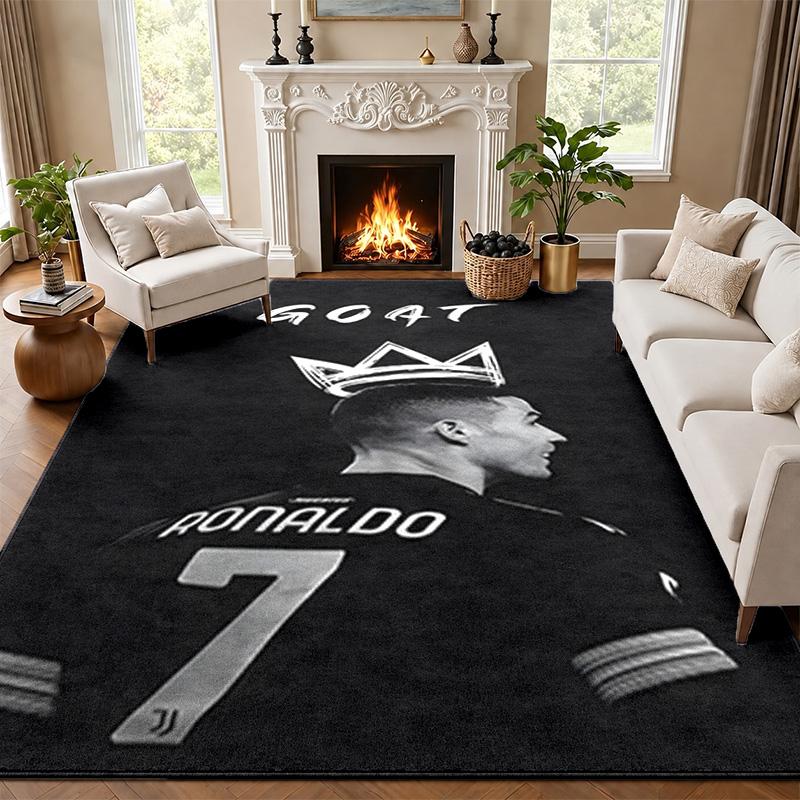 Cristiano Ronaldo Carpet Door Mat for Living Room or Bedroom Protective Mat Under Chair Office Decoration Christmas Gift Birthday Present