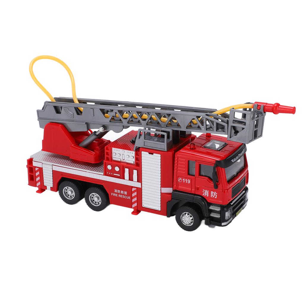1:50 Leiter Feuerwehrwagen Legierungsmodell 180 Grad Drehtisch Feuerwehrwagen LKW Auto für 3+