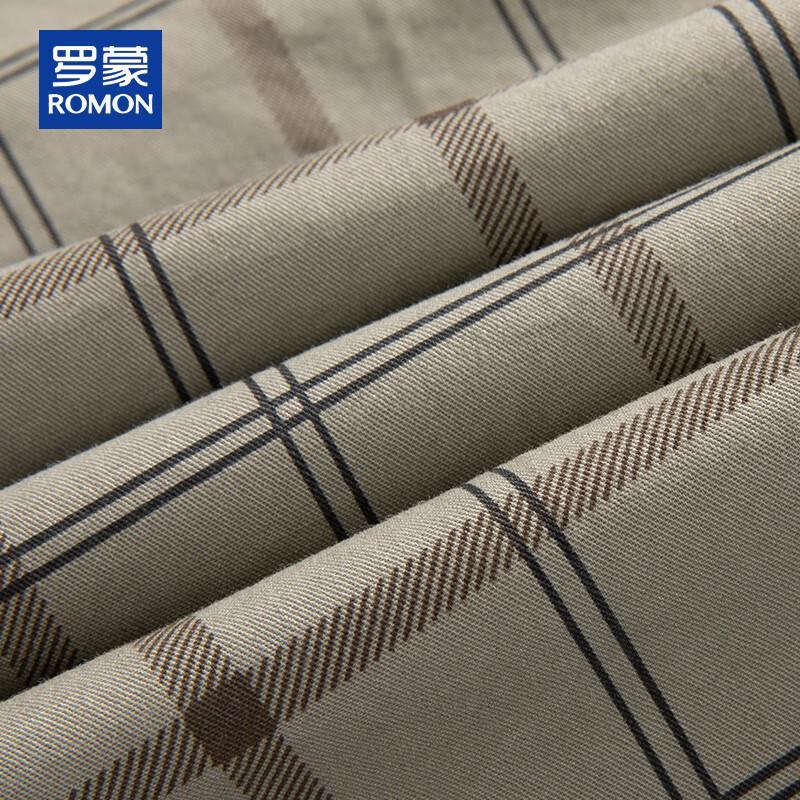 ROMON Pánské letní kostkované bavlněné zkrácené ležérní kalhoty