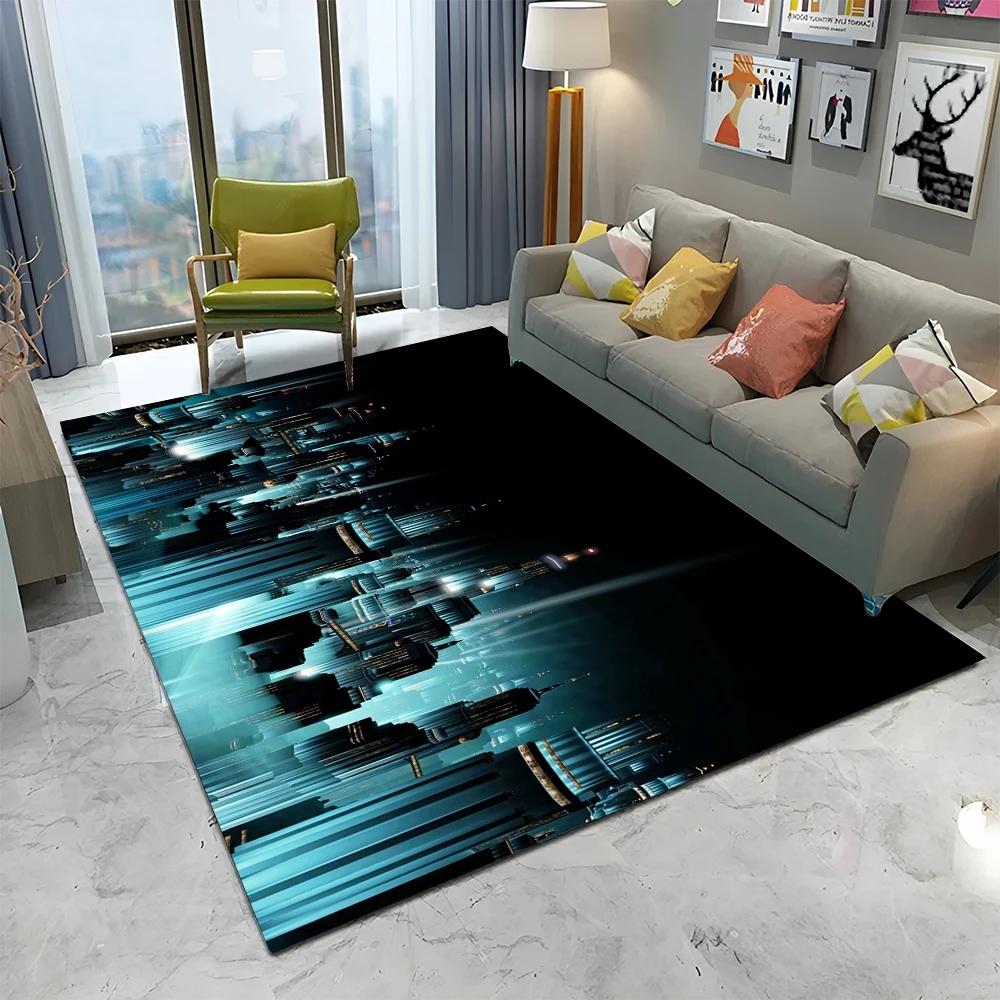 3D Retro BioShock Game Gamer HD Carpet Rug for Home Living Room Bedroom Sofa Doormat Decor,kids Play Area Rug Non-slip Floor Mat