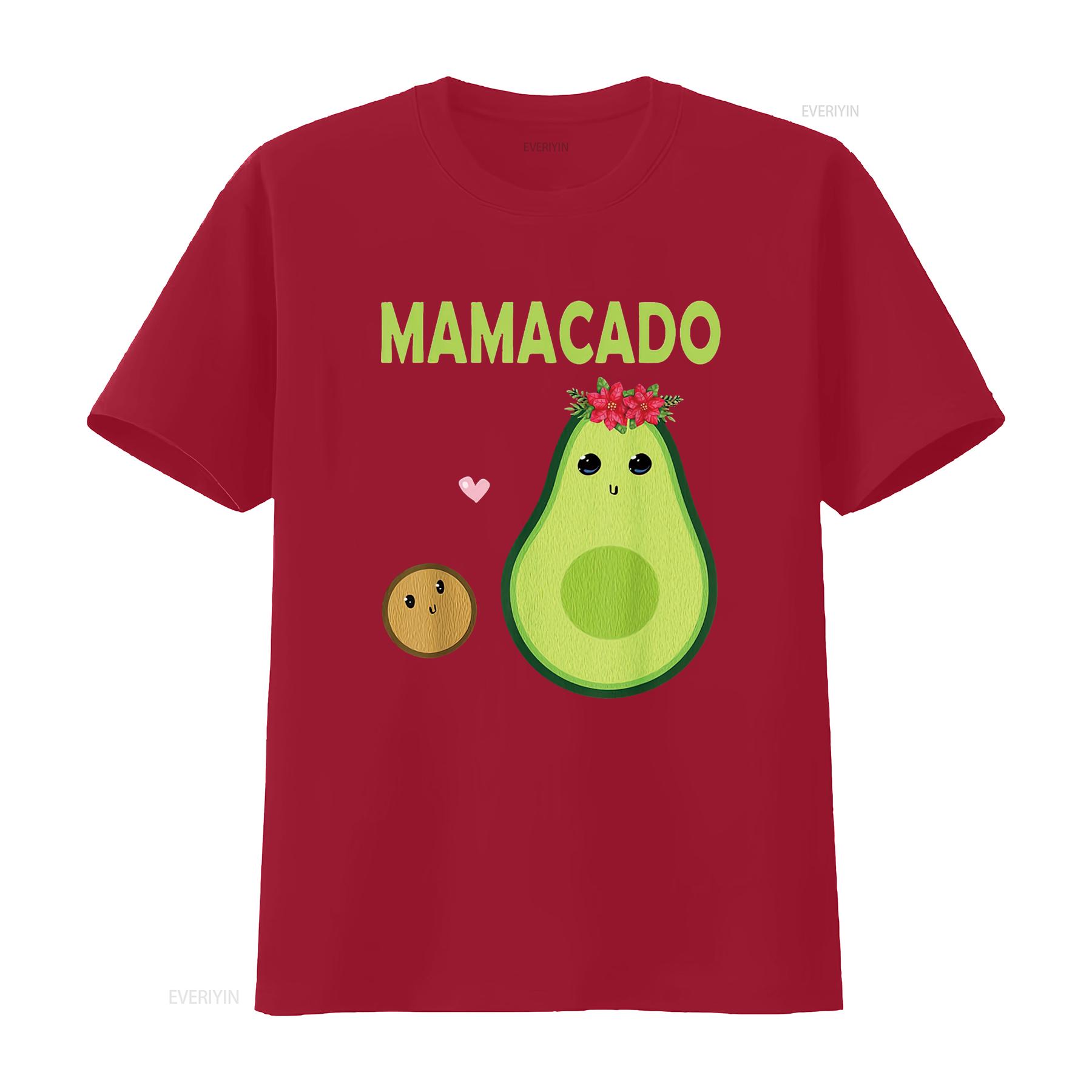 Womens Mamacado Cute Avocado Mom Kawaii Pregnant Mama Baby Women T Shirt vintage Washed Soft graphic Stylish Unisex Comfortable S