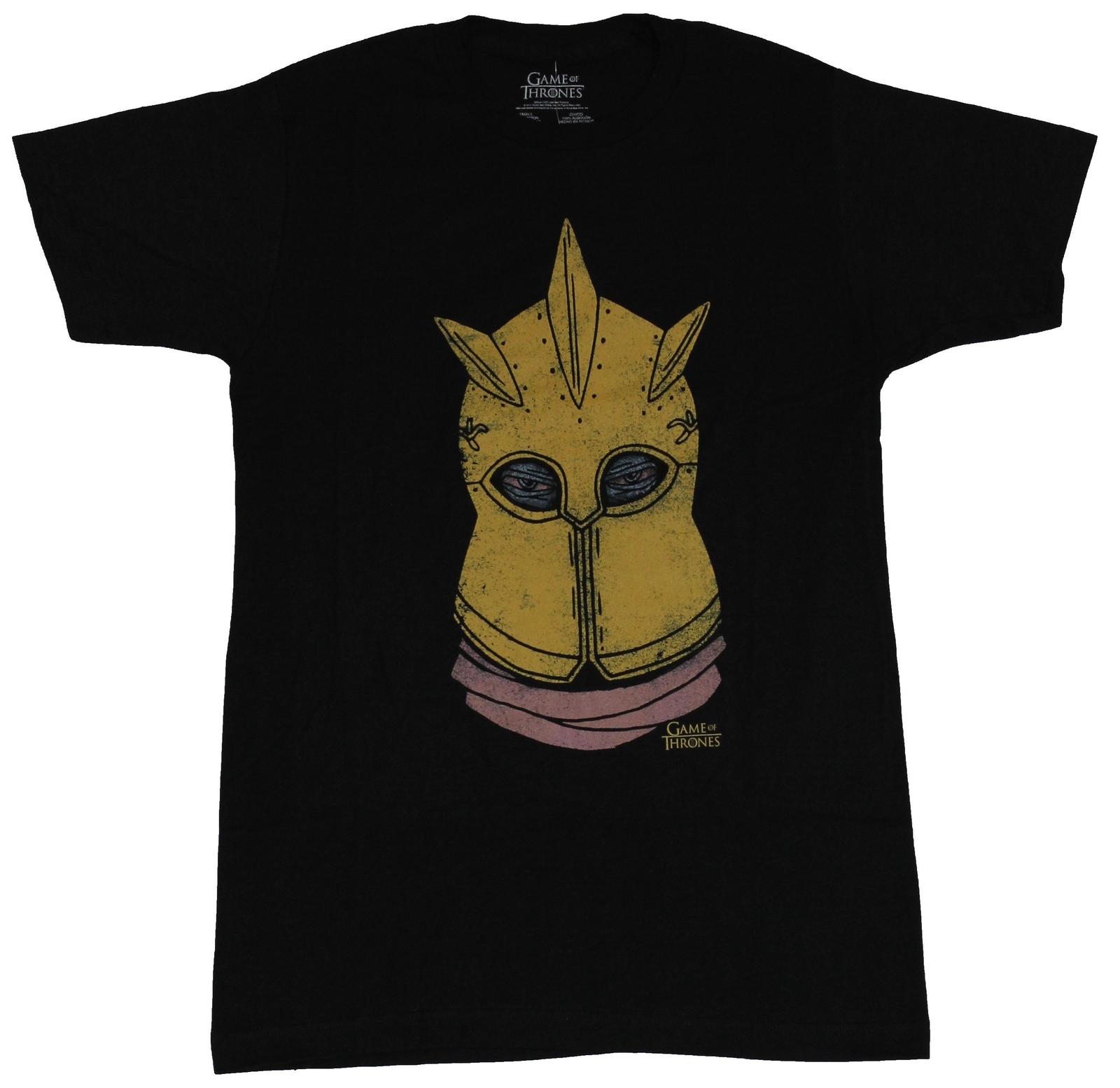 Game of Thrones Adult New T-Shirt - Golden Helmet OF The Mountain Pic XXL