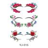 Geometric Pattern Eyeshadow & False Eyelash Tattoo Stickers for Party Makeup